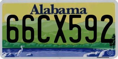 AL license plate 66CX592
