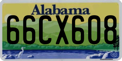 AL license plate 66CX608