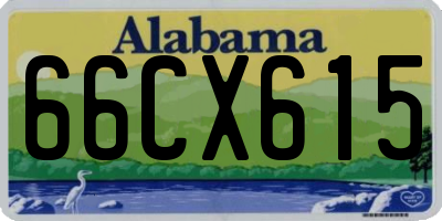 AL license plate 66CX615