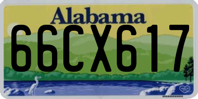 AL license plate 66CX617