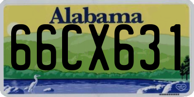AL license plate 66CX631