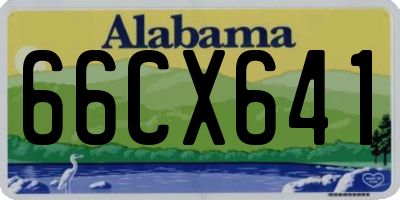 AL license plate 66CX641