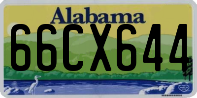 AL license plate 66CX644