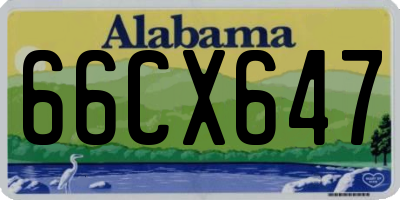 AL license plate 66CX647