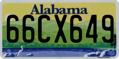 AL license plate 66CX649