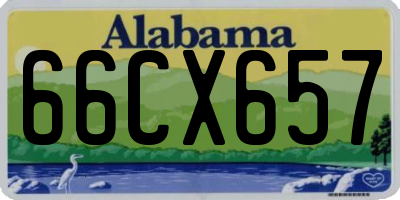 AL license plate 66CX657