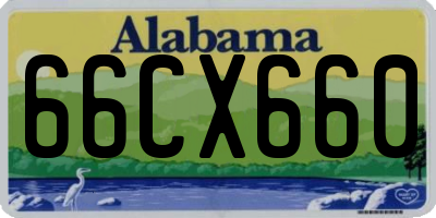 AL license plate 66CX660