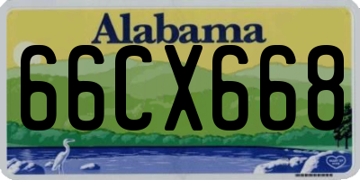 AL license plate 66CX668