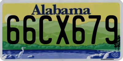 AL license plate 66CX679