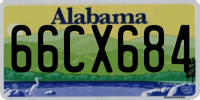 AL license plate 66CX684