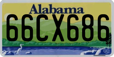 AL license plate 66CX686