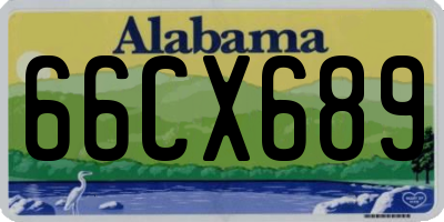 AL license plate 66CX689