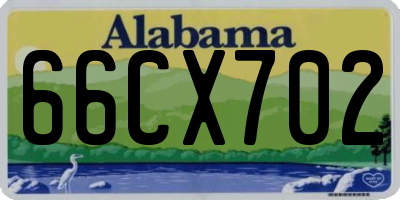 AL license plate 66CX702
