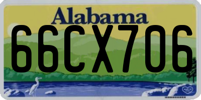 AL license plate 66CX706