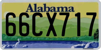 AL license plate 66CX717
