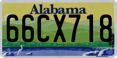 AL license plate 66CX718