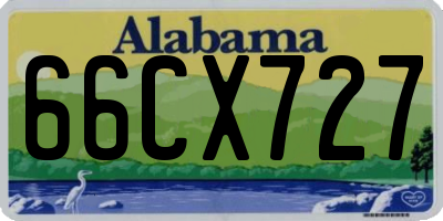 AL license plate 66CX727