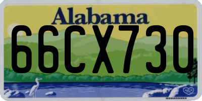AL license plate 66CX730