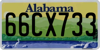 AL license plate 66CX733