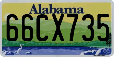 AL license plate 66CX735