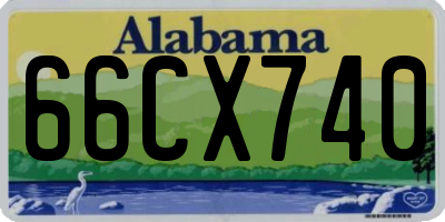 AL license plate 66CX740