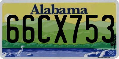 AL license plate 66CX753