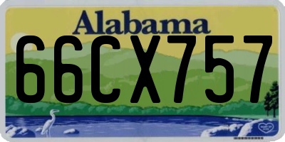 AL license plate 66CX757