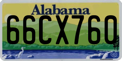 AL license plate 66CX760