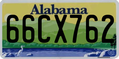 AL license plate 66CX762