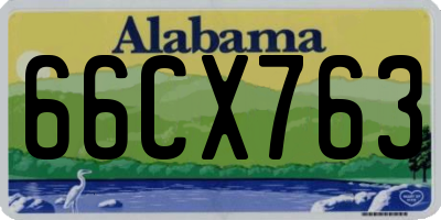AL license plate 66CX763
