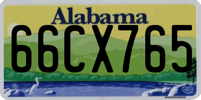 AL license plate 66CX765