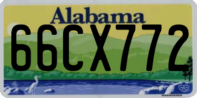 AL license plate 66CX772