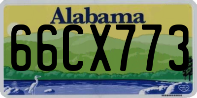 AL license plate 66CX773