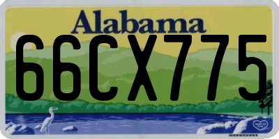 AL license plate 66CX775