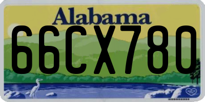 AL license plate 66CX780