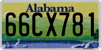 AL license plate 66CX781