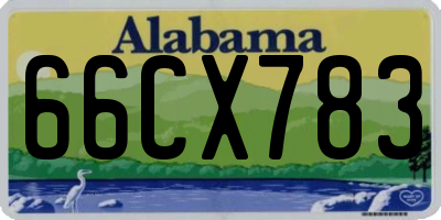 AL license plate 66CX783