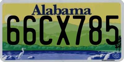 AL license plate 66CX785