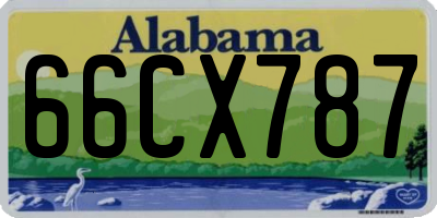 AL license plate 66CX787
