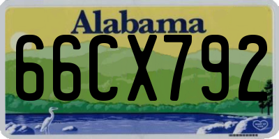 AL license plate 66CX792