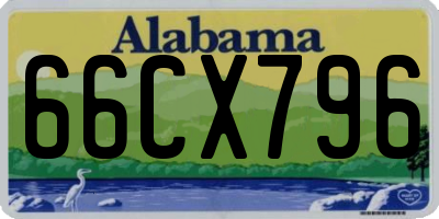 AL license plate 66CX796