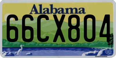 AL license plate 66CX804