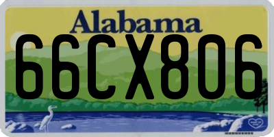AL license plate 66CX806