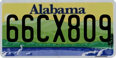 AL license plate 66CX809
