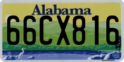 AL license plate 66CX816