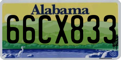 AL license plate 66CX833