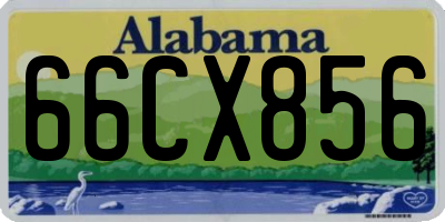 AL license plate 66CX856