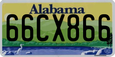 AL license plate 66CX866