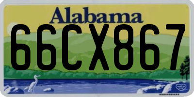 AL license plate 66CX867
