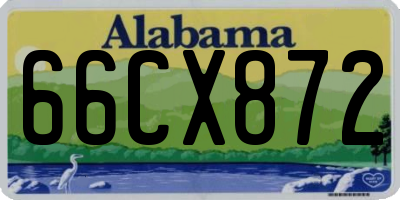AL license plate 66CX872